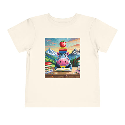Hippos Hit the Books Toddler Short Sleeve Tee