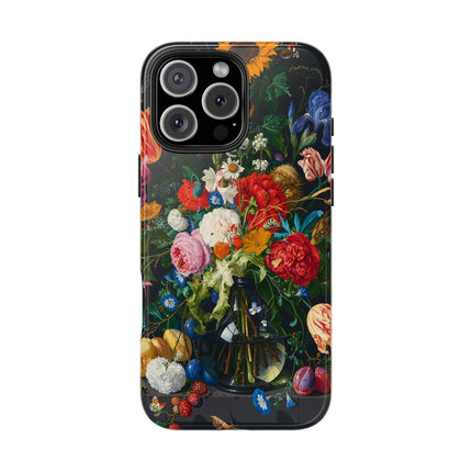 🌺🌙 The Midnight Garden Abundance Phone Case – Art Deco Floral Still Life