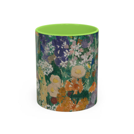 Flowers on the Mountain by August Babberger Colorful Mugs (11oz, 15oz)