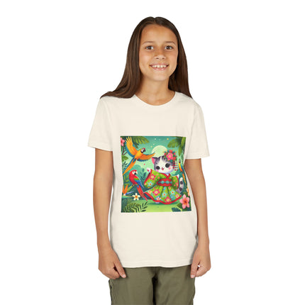 Parrot Dance of the Geisha Kitten Youth Short Sleeve Tee
