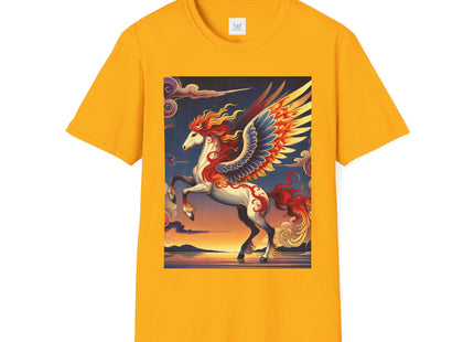Flame-Winged Horse at Sunset Unisex Softstyle T-Shirt