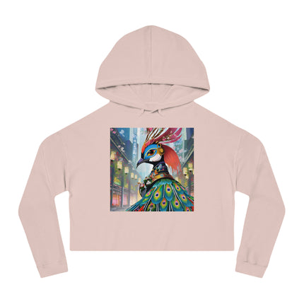Techno Plumes Cropped Hooded Sweatshirt