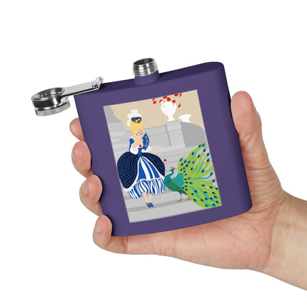Peacock Courtesan Flask – Whimsical Elegance & Royal Splendor