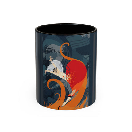 Flame of the Tempest Colorful Mugs – Fiery Storm & Dramatic Elegance