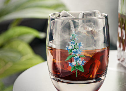 Bellflower botanical illustration by Pierre-Joseph Redouté Whiskey Glass