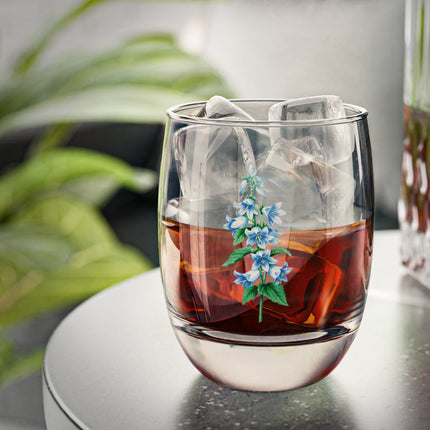 Bellflower botanical illustration by Pierre-Joseph Redouté Whiskey Glass