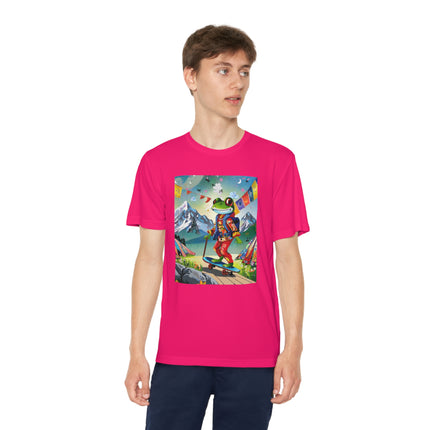 Skateboarding Frog Youth Competitor Tee – Whimsical Adventure & Playful Energy