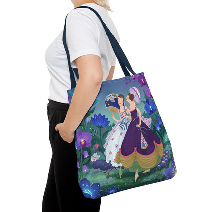 🌸☂️ The Ladies Of The Garden Promenade Tote Bag – Art Deco Floral Elegance