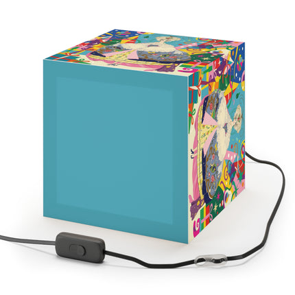 🎀✨ The Christmas Court Of Joy Light Cube Lamp – Art Deco Holiday Fantasy