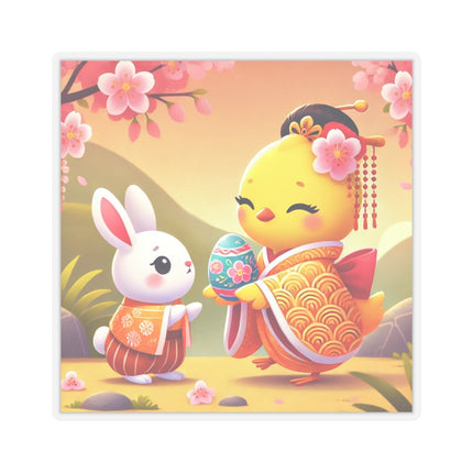 Whimsical Springtime Exchange Kiss-Cut Stickers (4 Sizes)