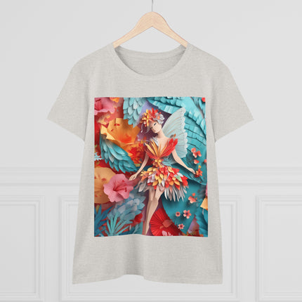Hibiscus Fairy Women's Midweight Cotton Tee