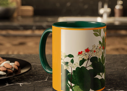 Clerodendrum & Rudbeckia Flower by Tanigami Kônan Colorful Mugs (11oz, 15oz)