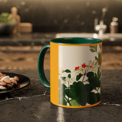 Clerodendrum & Rudbeckia Flower by Tanigami Kônan Colorful Mugs (11oz, 15oz)