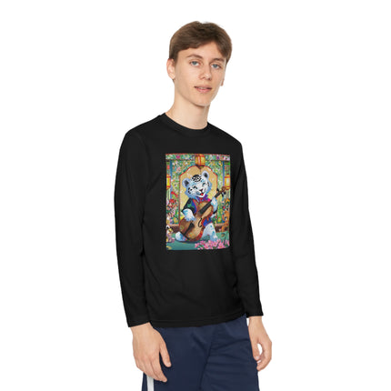 Melodies of the Snow Lion Cub Youth Long Sleeve Competitor Tee – Musical Magic & Enchanted Adventure