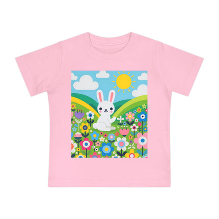 A Young Bunny’s Day Baby T-Shirt – Gentle Moments in Bloom