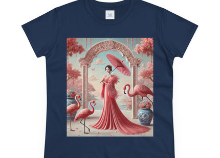 Petals, Porcelain, and Flamingos Cotton Tee