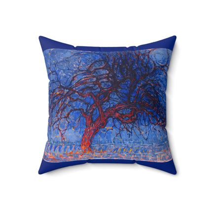 Piet Mondrian's Avond by The Red Tree Spun Polyester Square Pillow