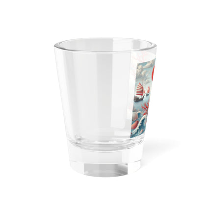 Ladies by the Quiet Sea Shot Glass – Elegant Coastal Fantasy