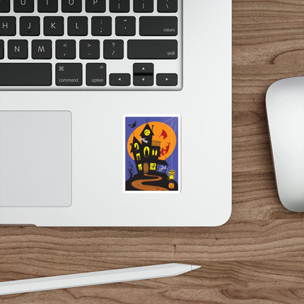 Halloween Night at the Haunted House Die-Cut Stickers (5 Sizes)