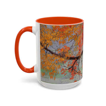 Autumn leaves by Edward Okuń Colorful Mugs (11oz, 15oz)