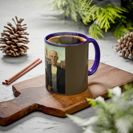 American Gothic by Grant Wood Colorful Mugs (11oz, 15oz)