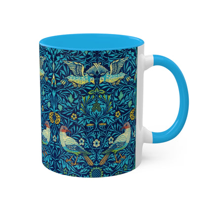 Bird by William Morris Colorful Mugs, 11oz