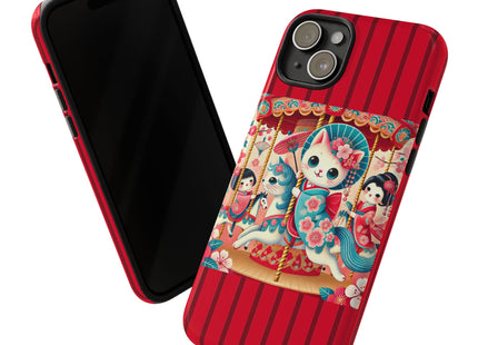 Geisha Kitten's Enchanted Carousel Phone Cases