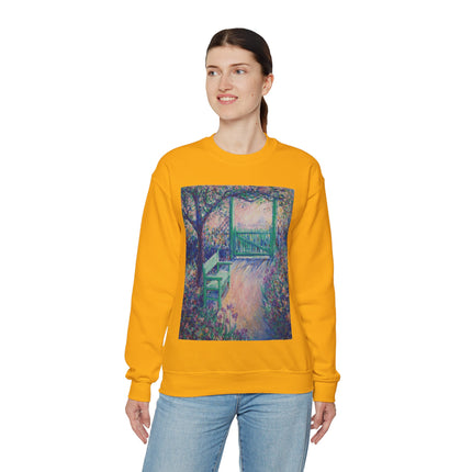 The Artist’s Garden (The Green Chair) by Theodore Earl Butler Heavy Blend™ Crewneck Sweatshirt