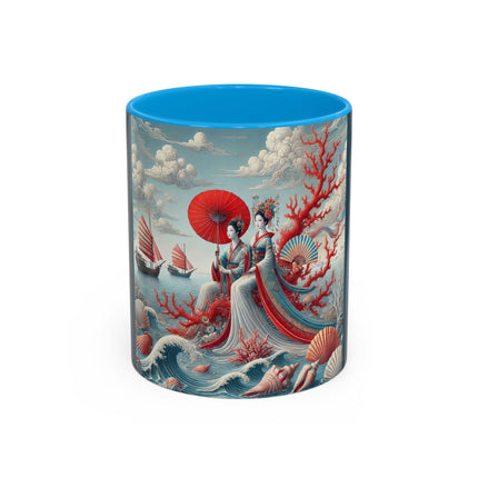 Ladies by the Quiet Sea Colorful Mugs (11oz, 15oz)