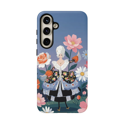 🌸🎀 The Grand Floral Promenade Phone Case – Art Deco Fashion Fantasy