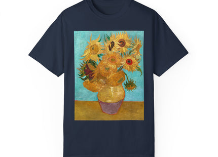 Vase with Twelve Sunflowers by Vincent van Gogh Unisex Garment-Dyed T-shirt