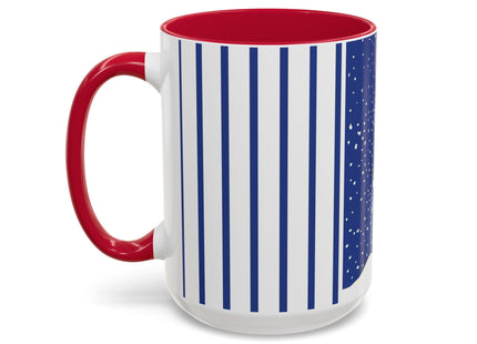 Snowman in Falling Snow Colorful Mugs (11oz, 15oz)
