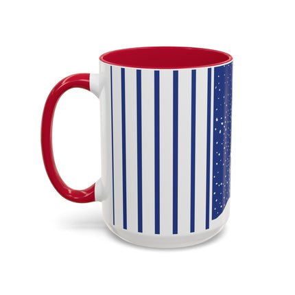 Snowman in Falling Snow Colorful Mugs (11oz, 15oz)