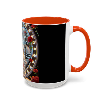 Halloween Witch Through the Mirror Colorful Mugs (11oz, 15oz)