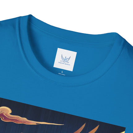 Flame-Winged Horse at Sunset Softstyle T-Shirt