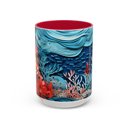 Enchanting Underwater Scene Colorful Mugs (11oz, 15oz)