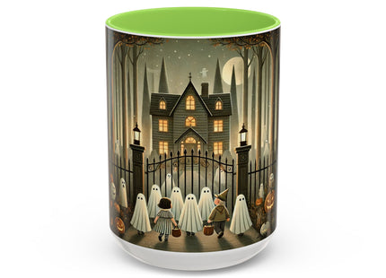 Ghostly Welcome – A Halloween Night Colorful Mugs (11oz, 15oz)