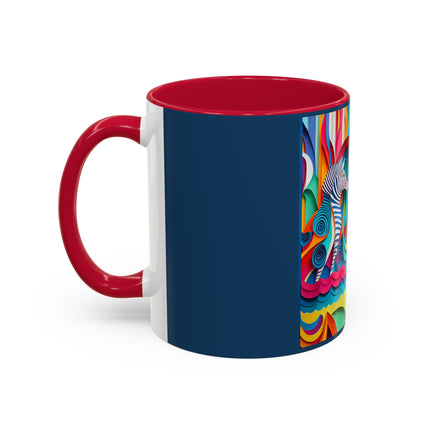 Surfing Zebra Colorful Mugs (11oz, 15oz)