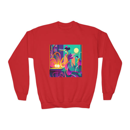 Dance of the Skeleton Ballerinas Youth Crewneck Sweatshirt