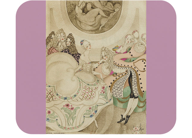Sur talons rouges (On Red Heels) pl 01 by Gerda Wegener Mouse Pad, Rectangle