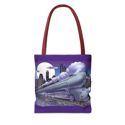 The Art Deco Bullet Train Tote Bag (AOP)