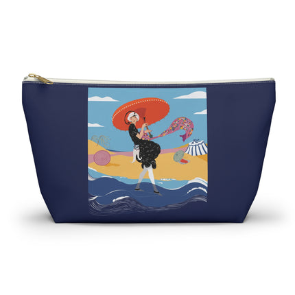 Beachside Promenade Cosmetic Bag – Glamorous Summer Stroll & Retro Chic
