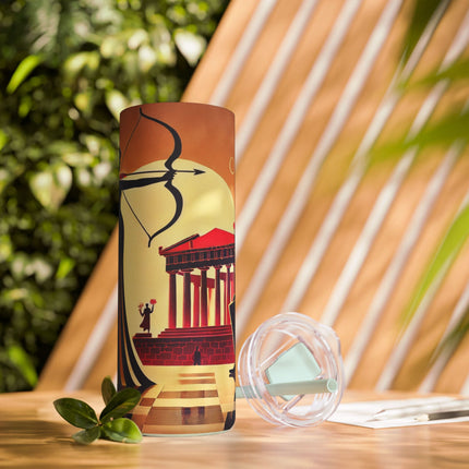 Art Deco Valentine's Romance Skinny Matte Tumbler, 20oz