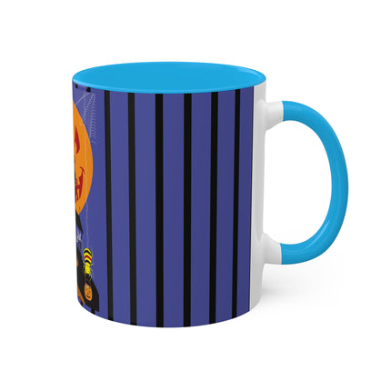 Halloween Night at the Haunted House Colorful Mugs, 11oz
