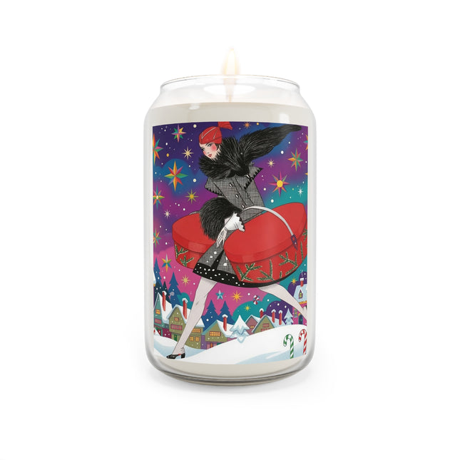 🎁✨ The Lady Of The Christmas Hatbox Scented Soy Candle – Art Deco Holiday Fantasy