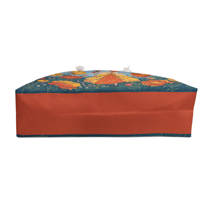 🌼🧡 The Golden Blossom Garden Promenade Weekender Bag – Art Deco Floral Whimsy
