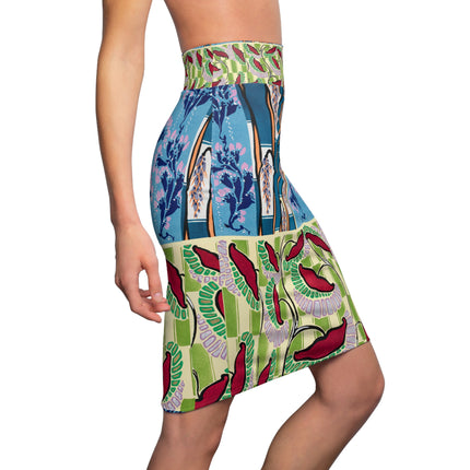 Floral Pattern by Emile-Alain Séguy Women's Pencil Skirt (AOP)