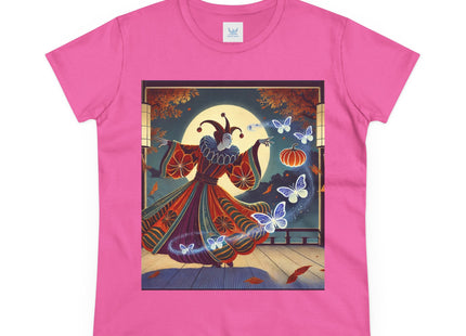 Court Magician with Ghost Butterflies Women's Midweight Cotton Tee