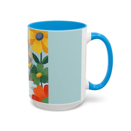❄️🌼 The Winter Flower Wanderer Colorful Mug – Colorful Art Deco Snow Fantasy