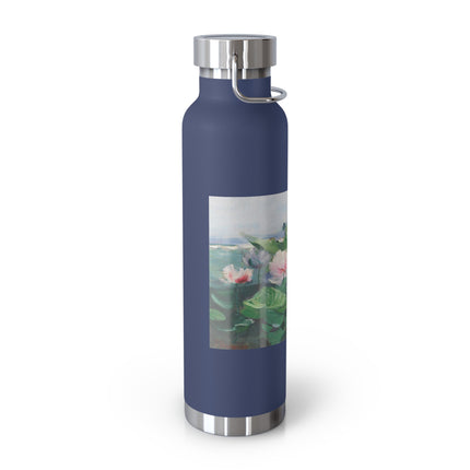 Water Lilies by Karl Hagemeister Copper Vacuum Insulated Bottle, 22oz